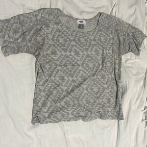Grey Short Sleeved Top